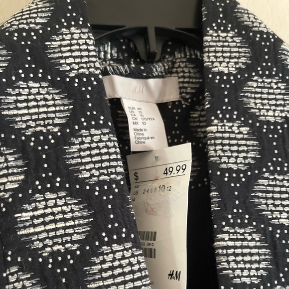 NWT  H&M kimono style black and white jacket - Picture 4 of 7